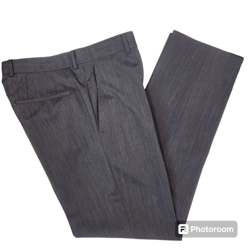 HUGO Hugo Boss Mens Virgin Wool Blend Pin Striped Dress Pants 34R